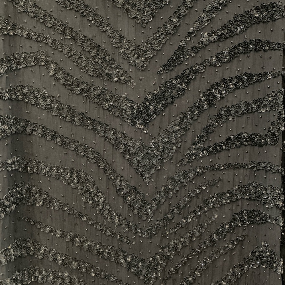 Vintage Carolyn Barton Nights Sheer Black Animal Sequin Dress, Medium - Picture 3 of 3